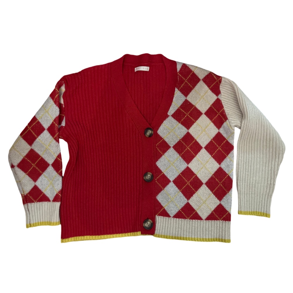 Romwe argyle cardigan- size s